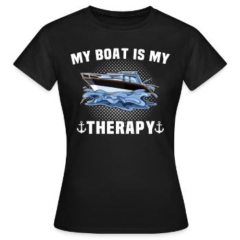 Captain Captain Boat - Women's T-Shirt - black - Front - AI Model Female 172 dark (172cm)