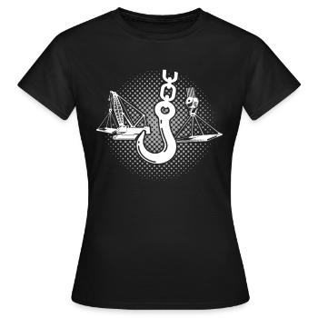 Crane Operator Crane Crane Driver - Women's T-Shirt - black - Front - AI Model Female 172 dark (172cm)