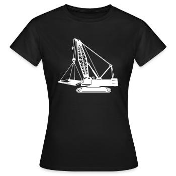 Crane Operator Crane Crane Driver - Women's T-Shirt - black - Front - AI Model Female 172 dark (172cm)