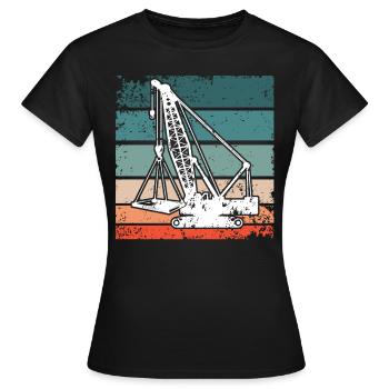 Crane Operator Crane Crane Driver - Women's T-Shirt - black - Front - AI Model Female 172 dark (172cm)