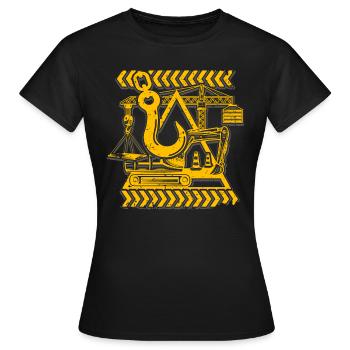 Crane Operator Crane Crane Driver - Women's T-Shirt - black - Front - AI Model Female 172 dark (172cm)