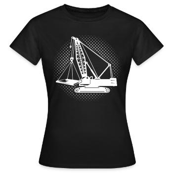 Crane operator Crawler crane Crane driver crane - Women's T-Shirt - black - Front - AI Model Female 172 dark (172cm)