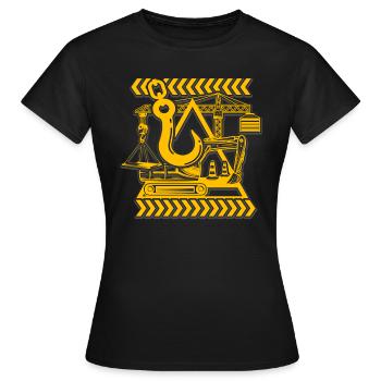 Crane operator Crawler crane Crane driver crane - Women's T-Shirt - black - Front - AI Model Female 172 dark (172cm)