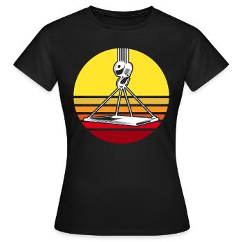 Crane operator Crawler crane Crane driver crane - Women's T-Shirt - black - Front - AI Model Female 172 dark (172cm)