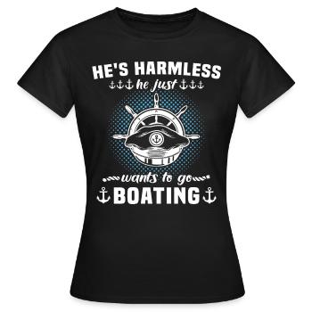 Captain Boat Dicts Propriétaire de bateau - T-shirt Femme - noir - Devant - AI Model Female 172 dark (172cm)