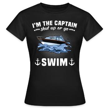 Captain Boat Dicts Propriétaire de bateau - T-shirt Femme - noir - Devant - AI Model Female 172 dark (172cm)