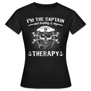 Captain Boat Captain - Women's T-Shirt - black - Front - AI Model Female 172 dark (172cm)