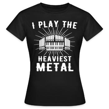 Organist Orgelspieler Orgel - Frauen T-Shirt - Schwarz - Vorne - AI Model Female 172 dark (172cm)