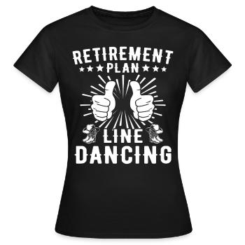 Line Dance Line Dancing - Women's T-Shirt - black - Front - AI Model Female 172 dark (172cm)