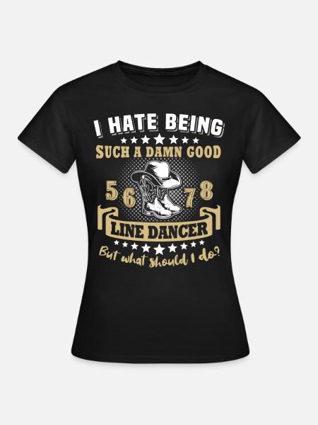 Line Dancing - Frauen T-Shirt - Schwarz