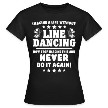 Danse en ligne Danse en ligne - T-shirt Femme - noir - Devant - AI Model Female 172 dark (172cm)