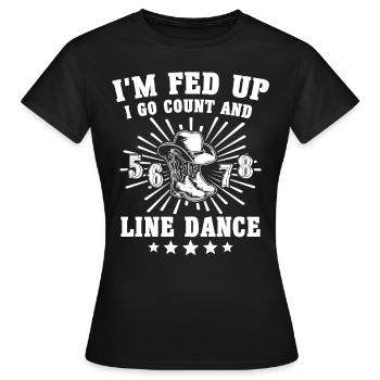 Danse en ligne Danse en ligne - T-shirt Femme - noir - Devant - AI Model Female 172 dark (172cm)
