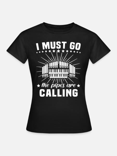 Organist Orgelspieler Orgel - Frauen T-Shirt - Schwarz