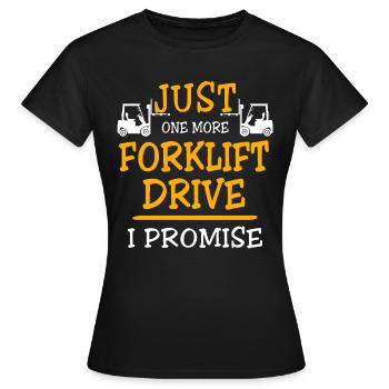 Chariot élévateur Conducteur de chariot élévateur - T-shirt Femme - noir - Devant - AI Model Female 172 dark (172cm)