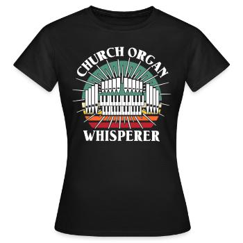 Organiste d’église, organiste, orgue d’église - T-shirt Femme - noir - Devant - AI Model Female 172 dark (172cm)