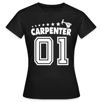 Charpentier, charpentier, charpentier, - T-shirt Femme - noir - Devant - AI Model Female 172 dark (172cm)