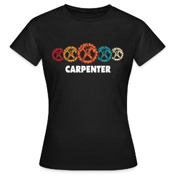 Charpentier, charpentier, charpentier, - T-shirt Femme - noir - Devant - AI Model Female 172 dark (172cm)