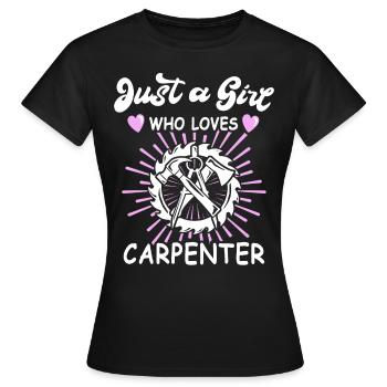 Charpentier, charpentier, charpentier, - T-shirt Femme - noir - Devant - AI Model Female 172 dark (172cm)