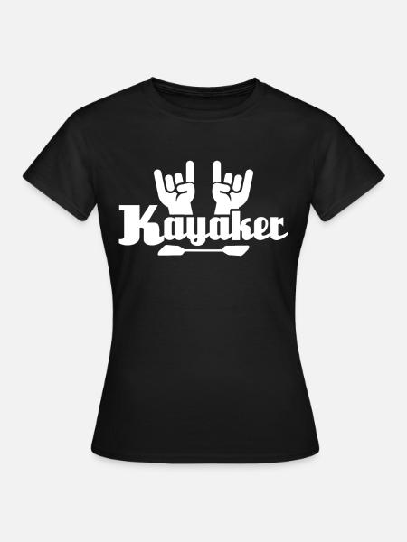 Kayaking Kayaker - Frauen T-Shirt - Schwarz