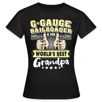 Voie ferrée de jardin G Opa - T-shirt Femme - noir - Devant - AI Model Female 172 dark (172cm)