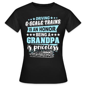 Voie ferrée de jardin G Opa - T-shirt Femme - noir - Devant - AI Model Female 172 dark (172cm)