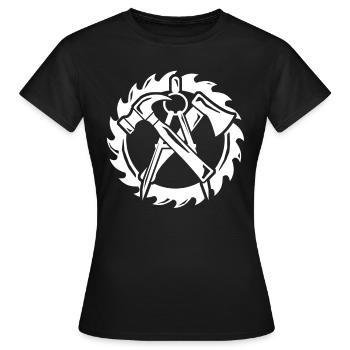 Charpentier, charpentier, charpentier, - T-shirt Femme - noir - Devant - AI Model Female 172 dark (172cm)