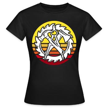 Charpentier, charpentier, charpentier, - T-shirt Femme - noir - Devant - AI Model Female 172 dark (172cm)