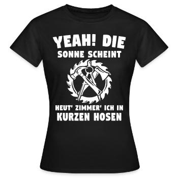 Charpentier, charpentier, charpentier, - T-shirt Femme - noir - Devant - AI Model Female 172 dark (172cm)