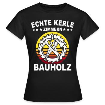 Charpentier, charpentier, charpentier, - T-shirt Femme - noir - Devant - AI Model Female 172 dark (172cm)