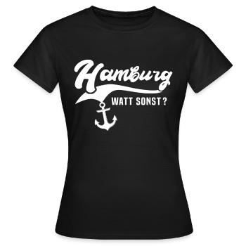 Hambourg dicte Hambourg - T-shirt Femme - noir - Devant - AI Model Female 172 dark (172cm)