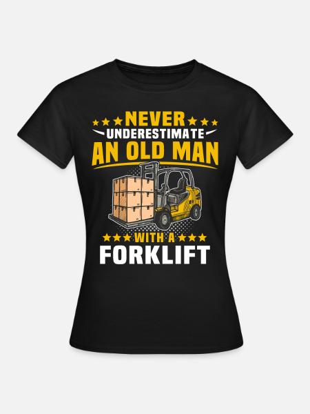 Unterschätze Mann Stapler - Frauen T-Shirt - Schwarz