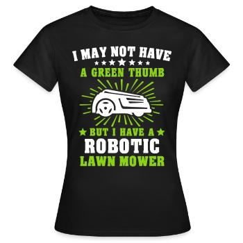 Mähroboter Rasenroboter Rasenmähroboter - Frauen T-Shirt - Schwarz - Vorne - AI Model Female 172 dark (172cm)