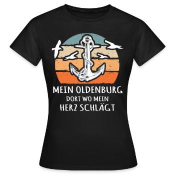 Oldenburger Sprüche Oldenburg - Frauen T-Shirt - Schwarz - Vorne - AI Model Female 172 dark (172cm)