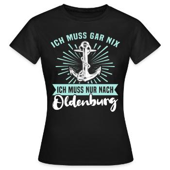 Oldenburger Sprüche Oldenburg - Frauen T-Shirt - Schwarz - Vorne - AI Model Female 172 dark (172cm)