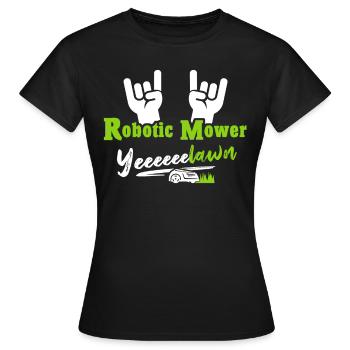 Tondeuse à gazon robotisée Tondeuse à gazon robotisée - T-shirt Femme - noir - Devant - AI Model Female 172 dark (172cm)