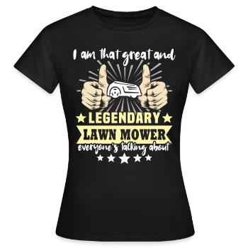 Tondeuse à gazon robotisée Tondeuse à gazon robotisée - T-shirt Femme - noir - Devant - AI Model Female 172 dark (172cm)