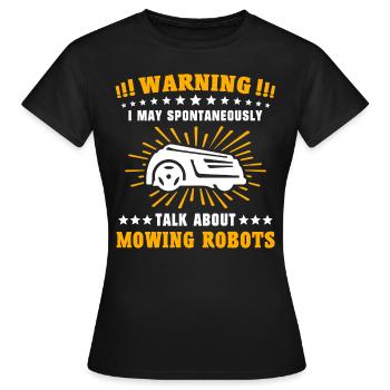 Tondeuse robot Robot tondeuse - T-shirt Femme - noir - Devant - AI Model Female 172 dark (172cm)