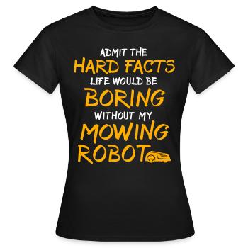 Tondeuse robot Robot tondeuse - T-shirt Femme - noir - Devant - AI Model Female 172 dark (172cm)