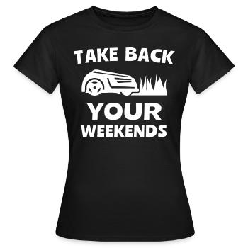 Tondeuse à gazon robotisée Tondeuse à gazon robotisée - T-shirt Femme - noir - Devant - AI Model Female 172 dark (172cm)