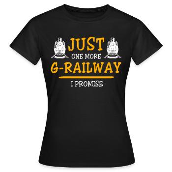 Voie ferrée de jardin G - T-shirt Femme - noir - Devant - AI Model Female 172 dark (172cm)