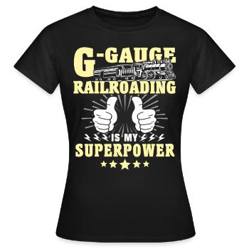 Voie ferrée de jardin G - T-shirt Femme - noir - Devant - AI Model Female 172 dark (172cm)