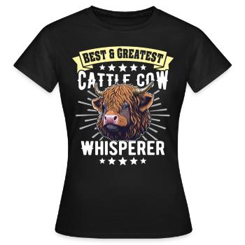 Bovins des Highlands Bovins Bovins Vaches - T-shirt Femme - noir - Devant - AI Model Female 172 dark (172cm)