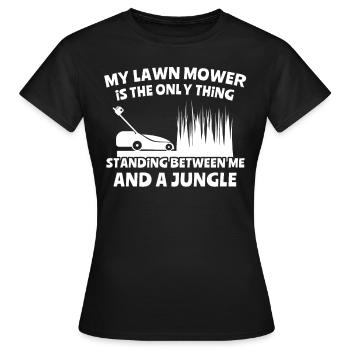 Tondre la pelouse - T-shirt Femme - noir - Devant - AI Model Female 172 dark (172cm)