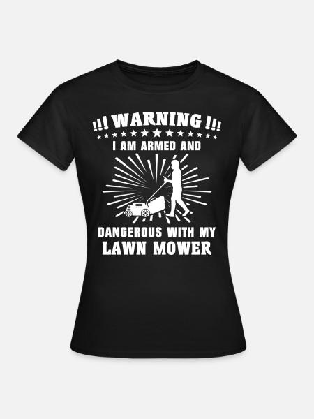 Rasen Mähen - Frauen T-Shirt - Schwarz