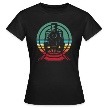 Model railway G gauge - Women's T-Shirt - black - Front - AI Model Female 172 dark (172cm)