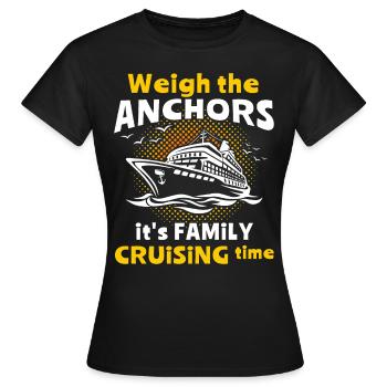 Croisière Voyage en mer en famille Croisière en famille - T-shirt Femme - noir - Devant - AI Model Female 172 dark (172cm)