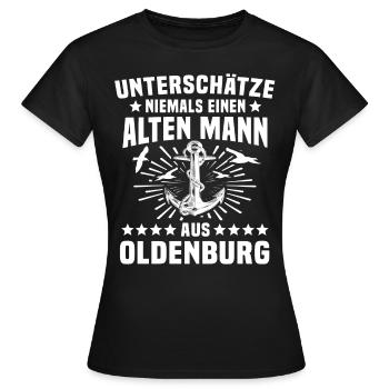 Oldenburg Sprüche Oldenburger - Frauen T-Shirt - Schwarz - Vorne - AI Model Female 172 dark (172cm)