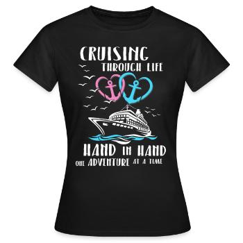 Partenaire de croisière - T-shirt Femme - noir - Devant - AI Model Female 172 dark (172cm)