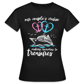 Kreuzfahrt Ehepaar - Frauen T-Shirt - Schwarz - Vorne - AI Model Female 172 dark (172cm)