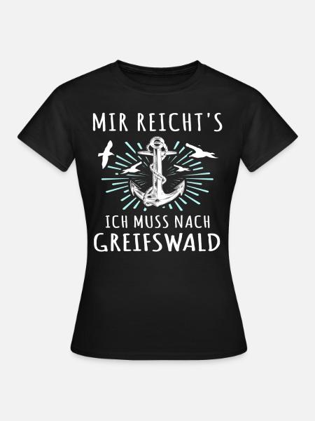 Greifswald Sprüche Greifswalder Spruch - Frauen T-Shirt - Schwarz